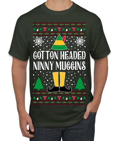 Cotton Headed Muggins Christmas Movie Quote  Ugly Christmas Sweater Men's T-Shirt