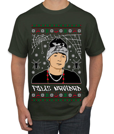 Peso Feliz Navidad Pluma Ugly Christmas Sweater Men's T-Shirt