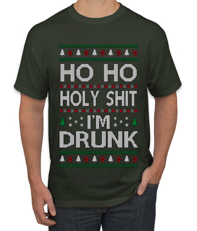 Ho Ho I'm Drunk, Funny Humor Christmas Unisex Sweater, Ugly Christmas Sweater Men's T-Shirt