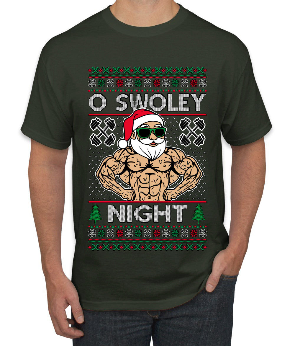 O Swoley Night, Exercise and Fitness Enthusiast, Ugly Christmas Sweater Men's T-Shirt