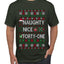 Naughty Nice 41, Ugly Christmas Unisex Sweater List, Extra Festive, Ugly Christmas Sweater Men's T-Shirt