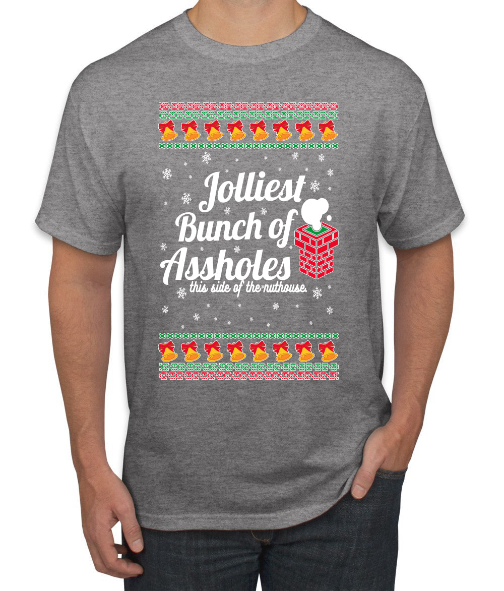 Jolliest Bunch of Assholes Xmas Movie Ugly Christmas Sweater Men's Graphic T-Shirt