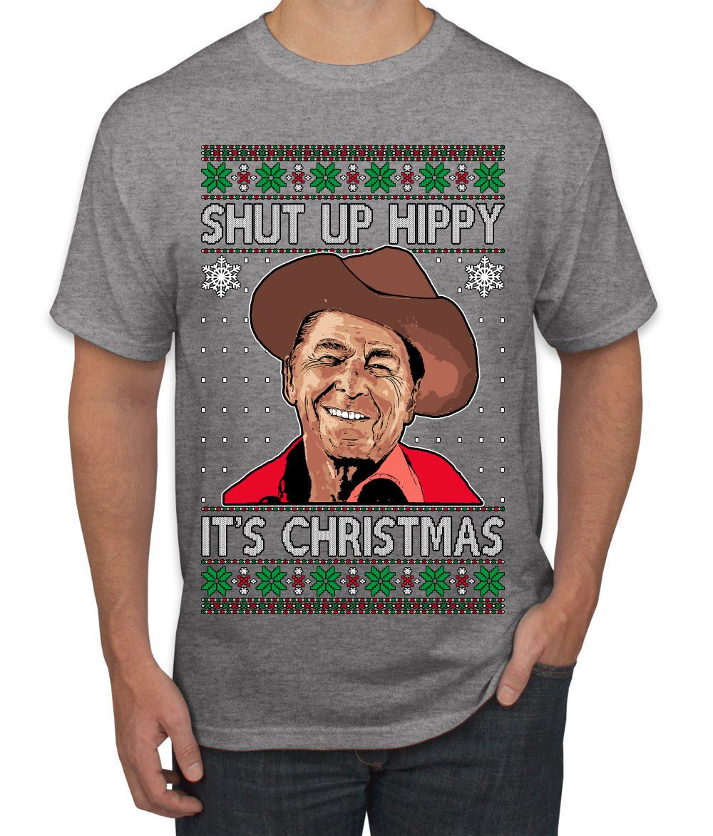 Shut Up Hippy It's Christmas Ugly Christmas Sweater Men's T-Shirt