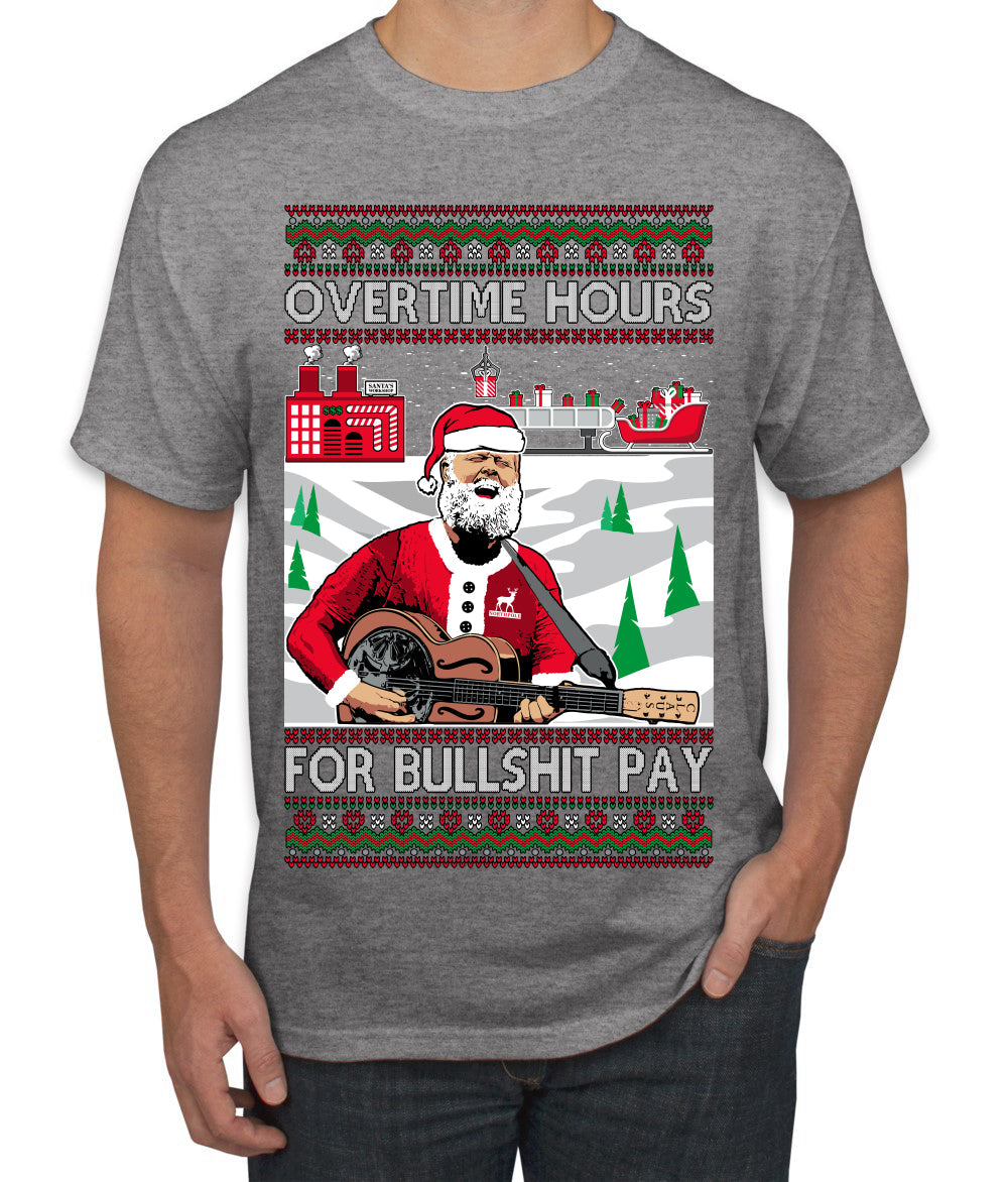 Overtime Hours Rich Men North of Richmond Ugly Christmas Sweater Men's T-Shirt