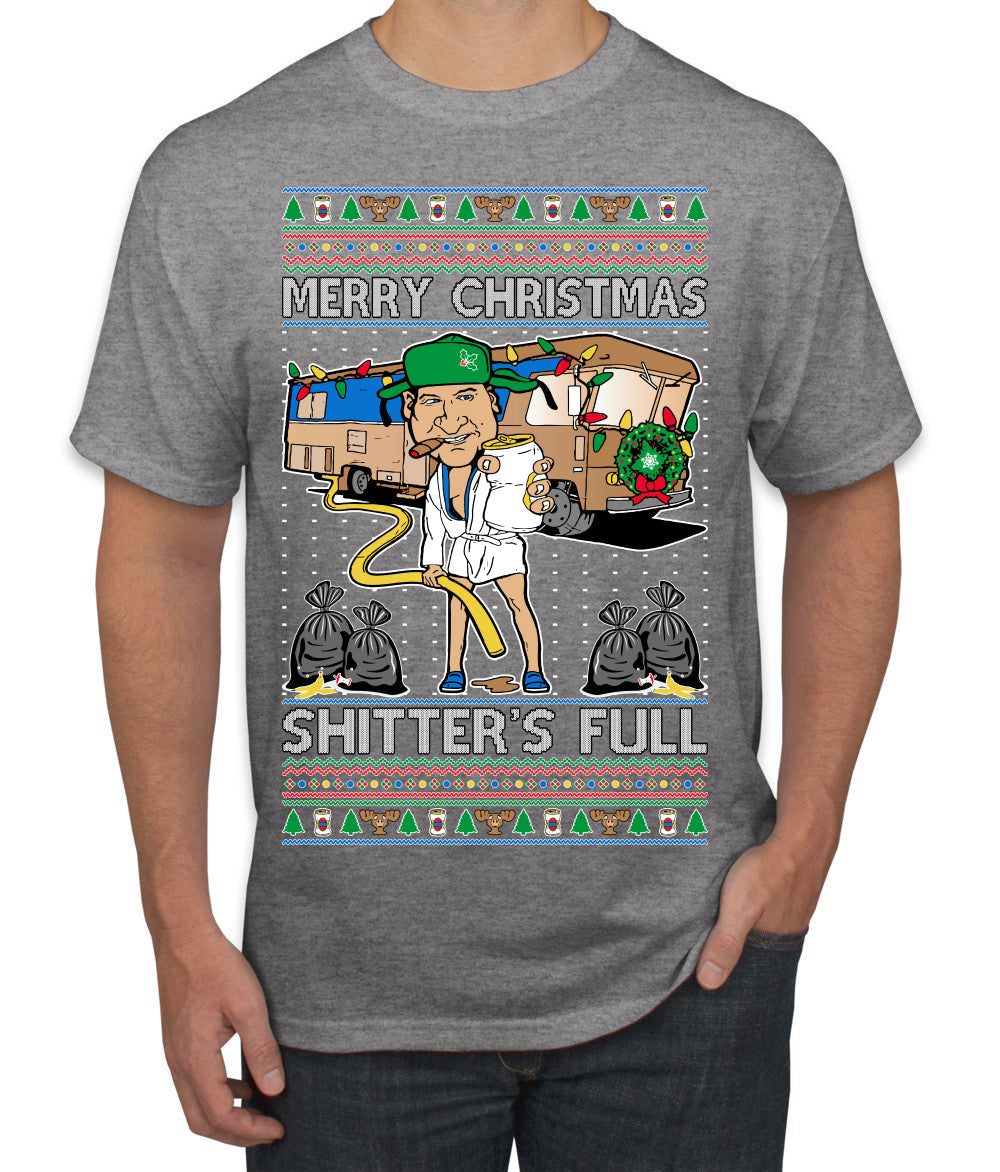 Merry Christmas Shitter's Full Ugly Christmas Sweater Men's T-Shirt