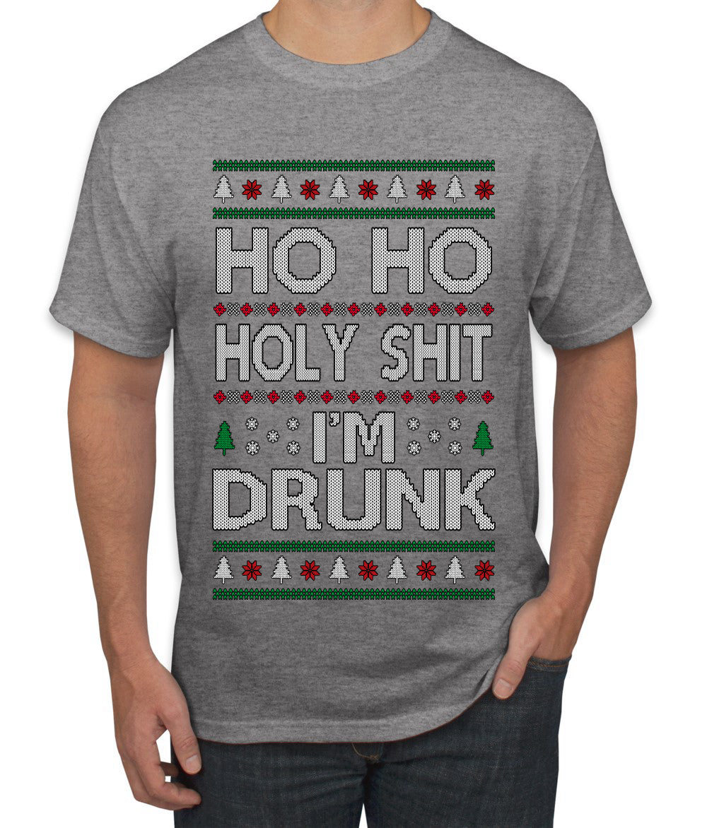 Ho Ho I'm Drunk, Funny Humor Christmas Unisex Sweater, Ugly Christmas Sweater Men's T-Shirt