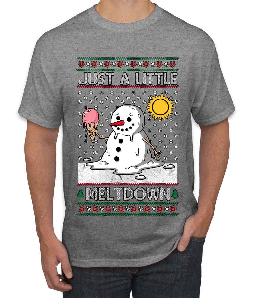Just A Little Meltdown, Ugly Christmas Sweater Men's T-Shirt
