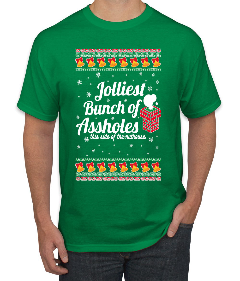 Jolliest Bunch of Assholes Xmas Movie Ugly Christmas Sweater Men's Graphic T-Shirt