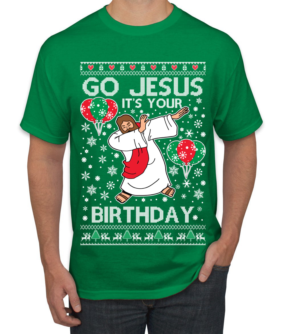 Go Jesus It's Your Birthday Ugly Christmas Sweater Men's T-Shirt