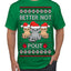 Better Not Pout, Cute Sad Santa Cats | Funny Ugly Christmas Sweater Men's T-Shirt