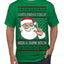 Santa Knows You've Been a Dumb Bitch Funny Vulgar Dirty Ugly Christmas Sweater Men's T-Shirt