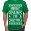 Merry Drunk I'm Christmas Beer Wine Drinking Holiday Humor  Ugly Christmas Sweater Men's Graphic T-Shirt