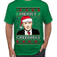 Merry Creedmas Office Humor TV  Ugly Christmas Sweater Men's T-Shirt