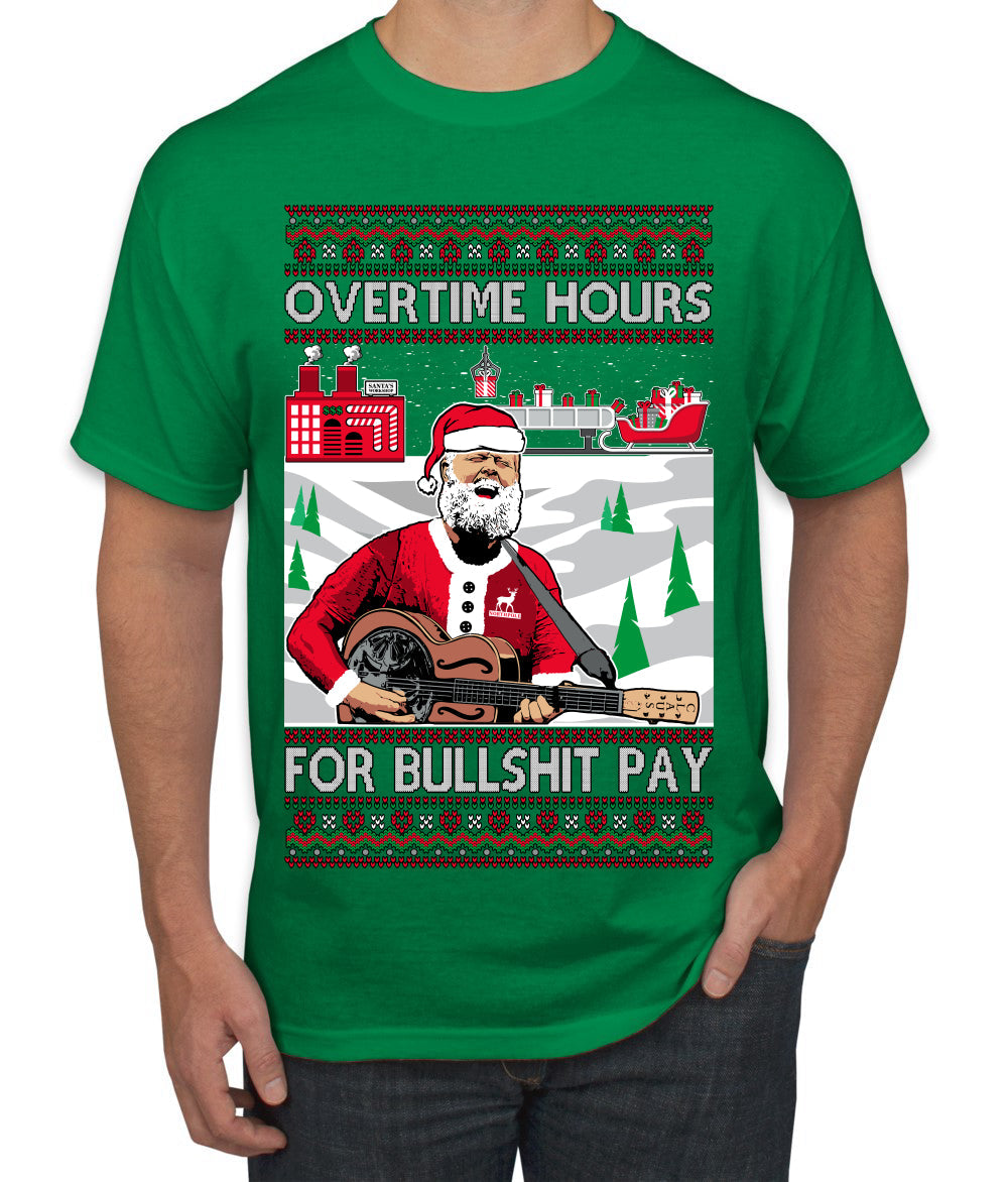 Overtime Hours Rich Men North of Richmond Ugly Christmas Sweater Men's T-Shirt