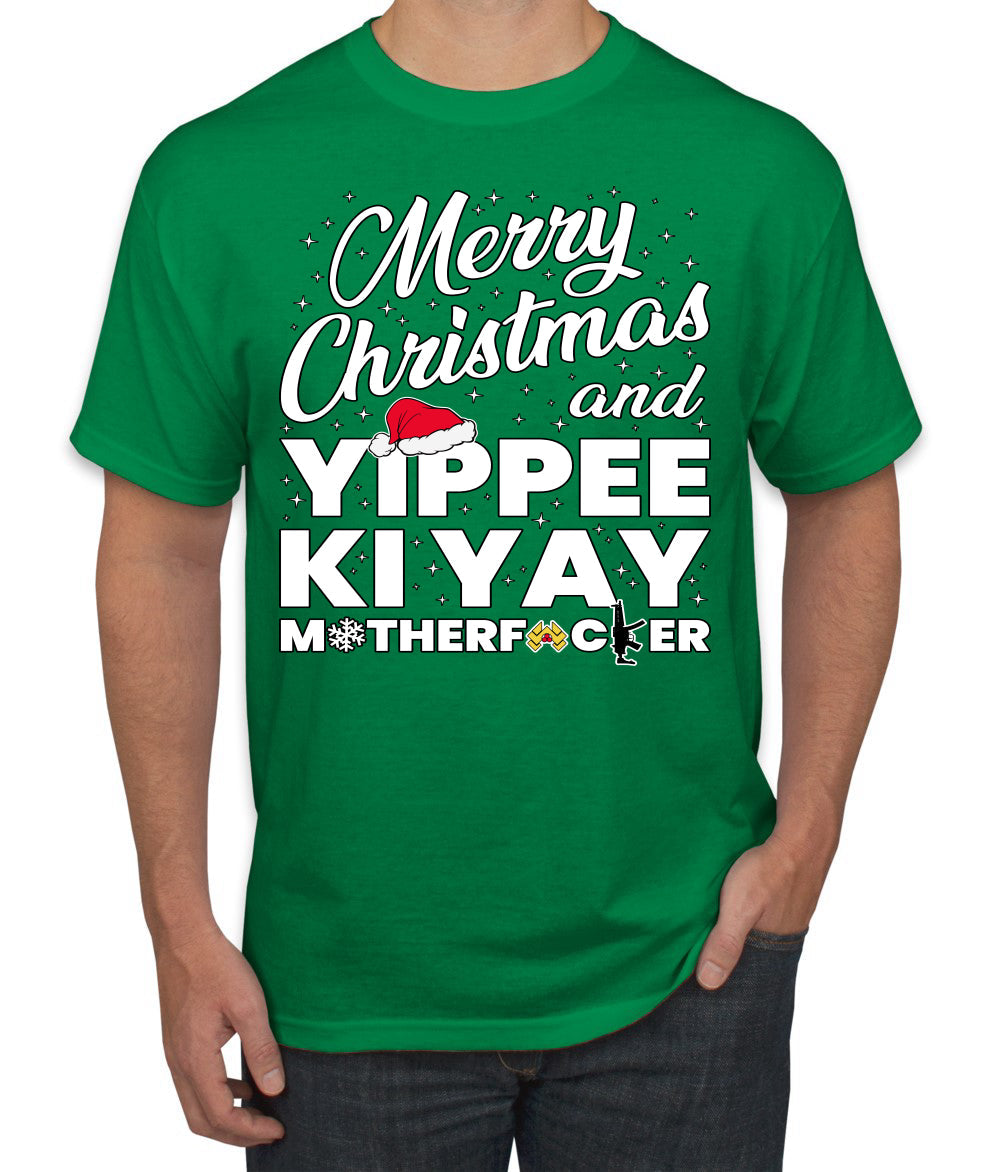 Merry Christmas and Yippee Ki Yay MOFO Christmas Men's T-Shirt