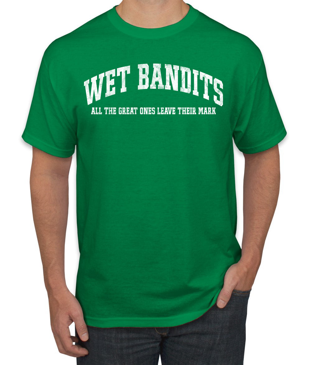 Vintage Movie Quote Wet Bandits Leave They're Mark Christmas Men's T-Shirt