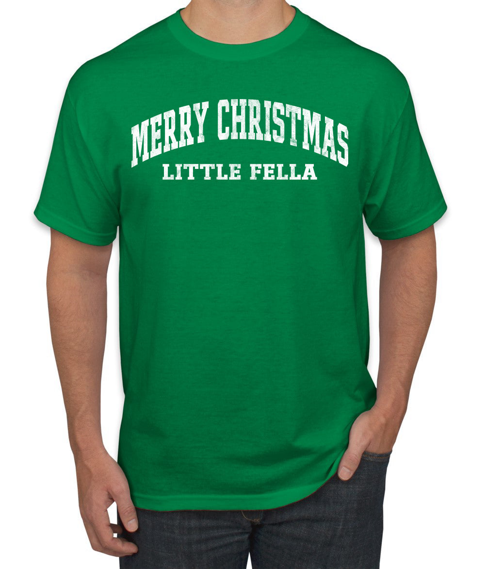 Vintage Movie Quote Merry Christmas Little Fella Christmas Men's T-Shirt