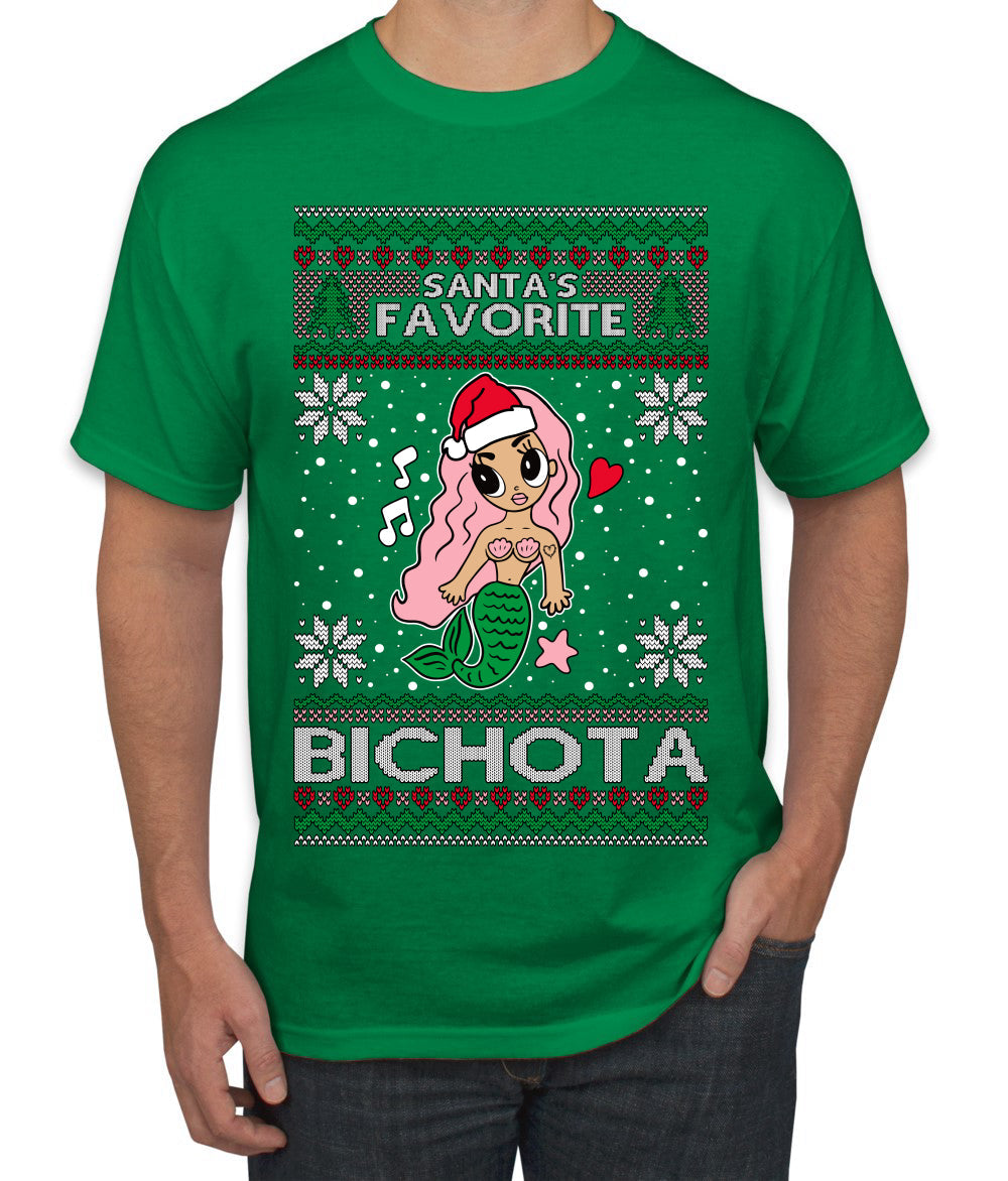 Christmas Karol Santa's Favorite Bichota Ugly Christmas Sweater Men's T-Shirt
