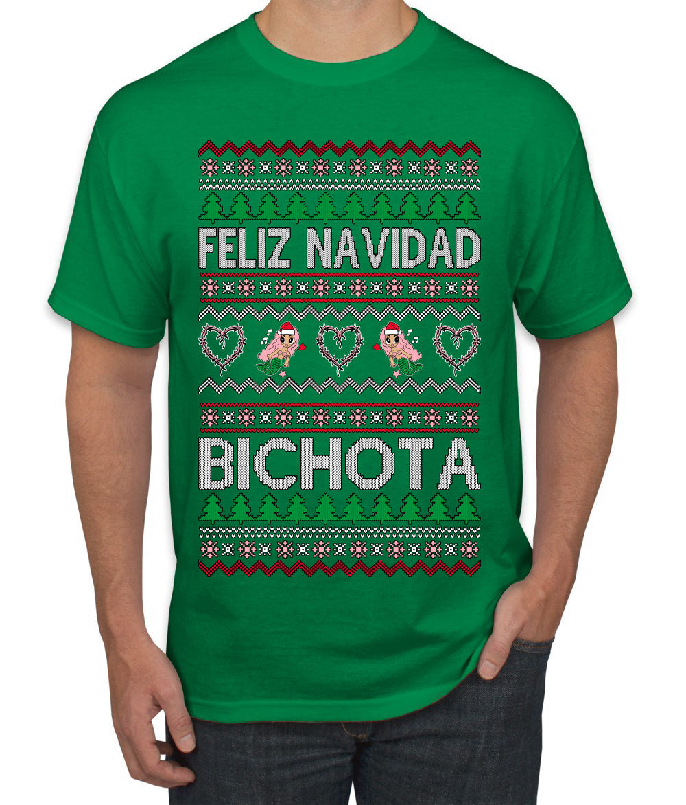 Feliz Navidad Bichota Ugly Christmas Sweater Men's T-Shirt