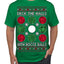 Deck the Halls with Bocce Balls, Funny Classic Italy Italian Sports Ugly Christmas Sweater Men's T-Shirt