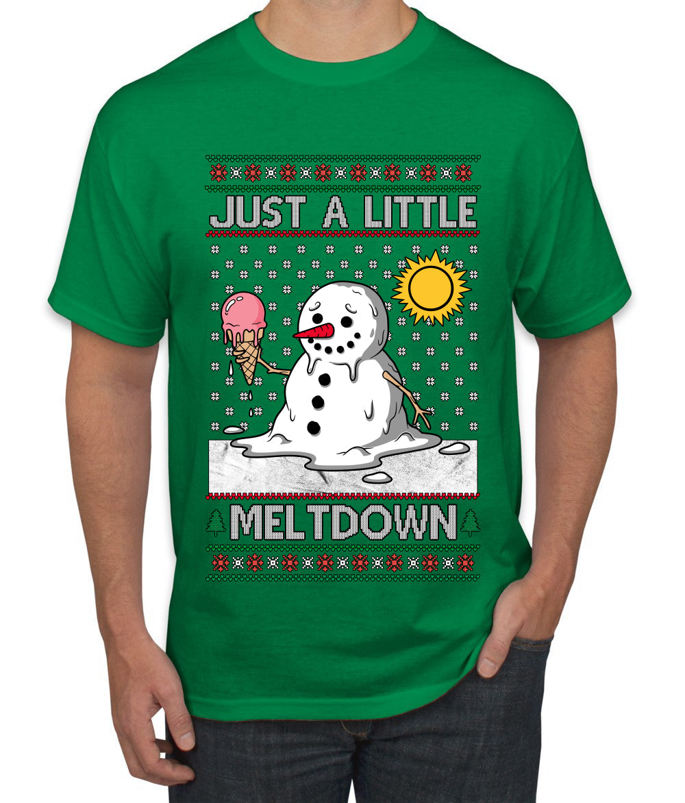 Just A Little Meltdown, Ugly Christmas Sweater Men's T-Shirt