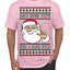 Santa Knows You've Been a Dumb Bitch Funny Vulgar Dirty Ugly Christmas Sweater Men's T-Shirt