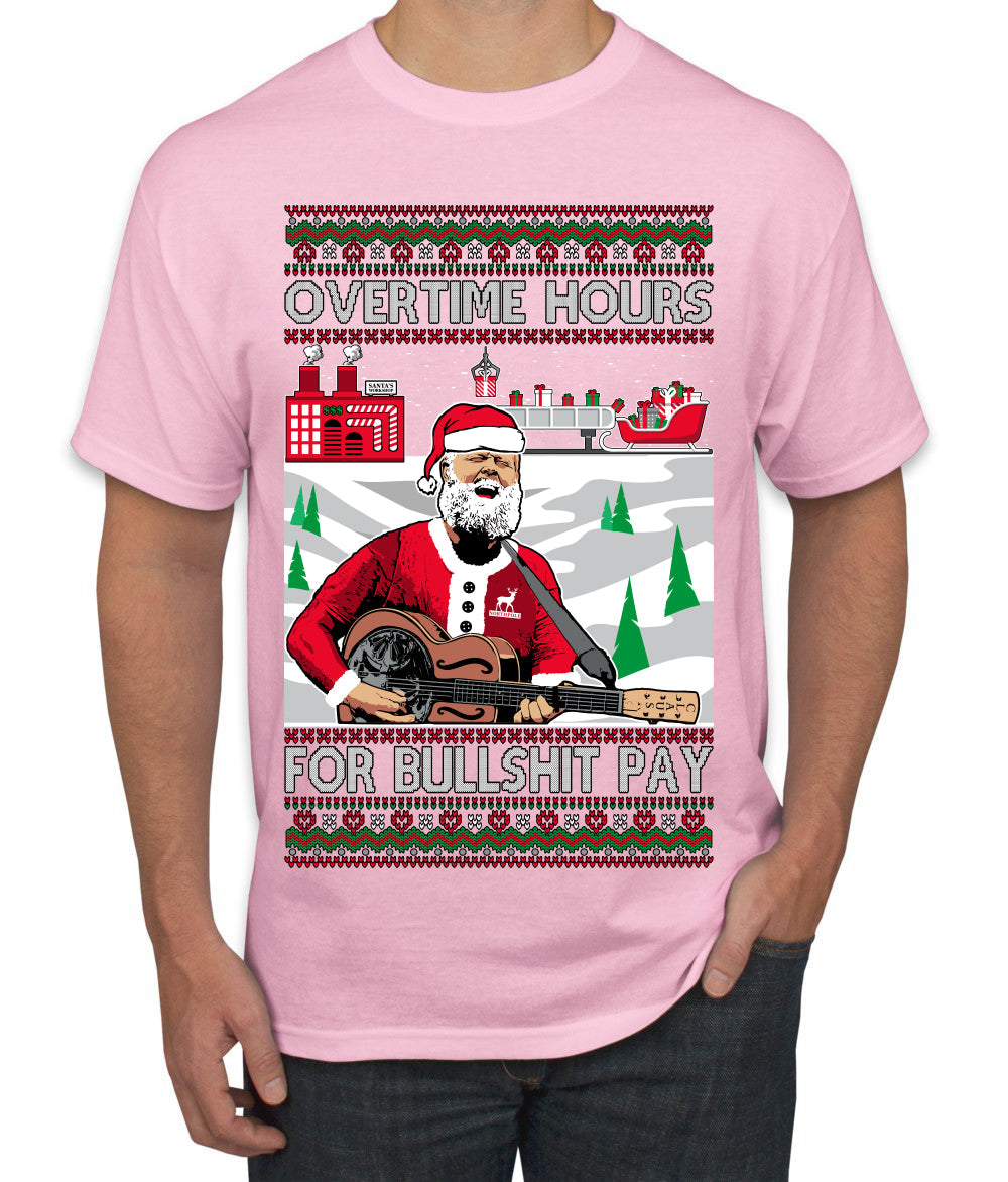 Overtime Hours Rich Men North of Richmond Ugly Christmas Sweater Men's T-Shirt
