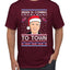Biden Is Coming To Town Ugly Christmas Sweater Men's Graphic T-Shirt