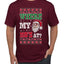 Where my Hos At Santa Funny Ugly Christmas Sweater Men's Graphic T-Shirt
