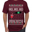 Ho Ho Ho Whole Bottle Wine Spirits Ugly Christmas Sweater Men's T-Shirt