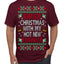 First Christmas With My Hot New Fiance Classic Newlywed Ugly Christmas Sweater Men's T-Shirt