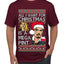 Johnny Depp Amber Heard Drinking Mega Pint Ugly Christmas Sweater Men's Graphic T-Shirt