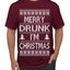 Merry Drunk I'm Christmas Beer Wine Drinking Holiday Humor  Ugly Christmas Sweater Men's Graphic T-Shirt