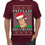 Office Phyllis Navidad Happy Holiday Ugly Christmas Sweater Men's T-Shirt