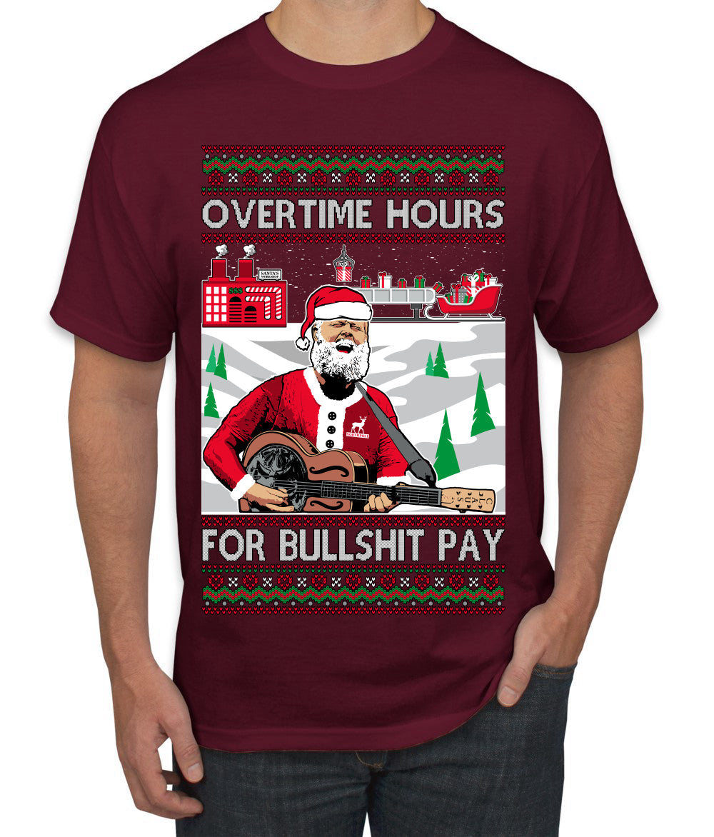 Overtime Hours Rich Men North of Richmond Ugly Christmas Sweater Men's T-Shirt