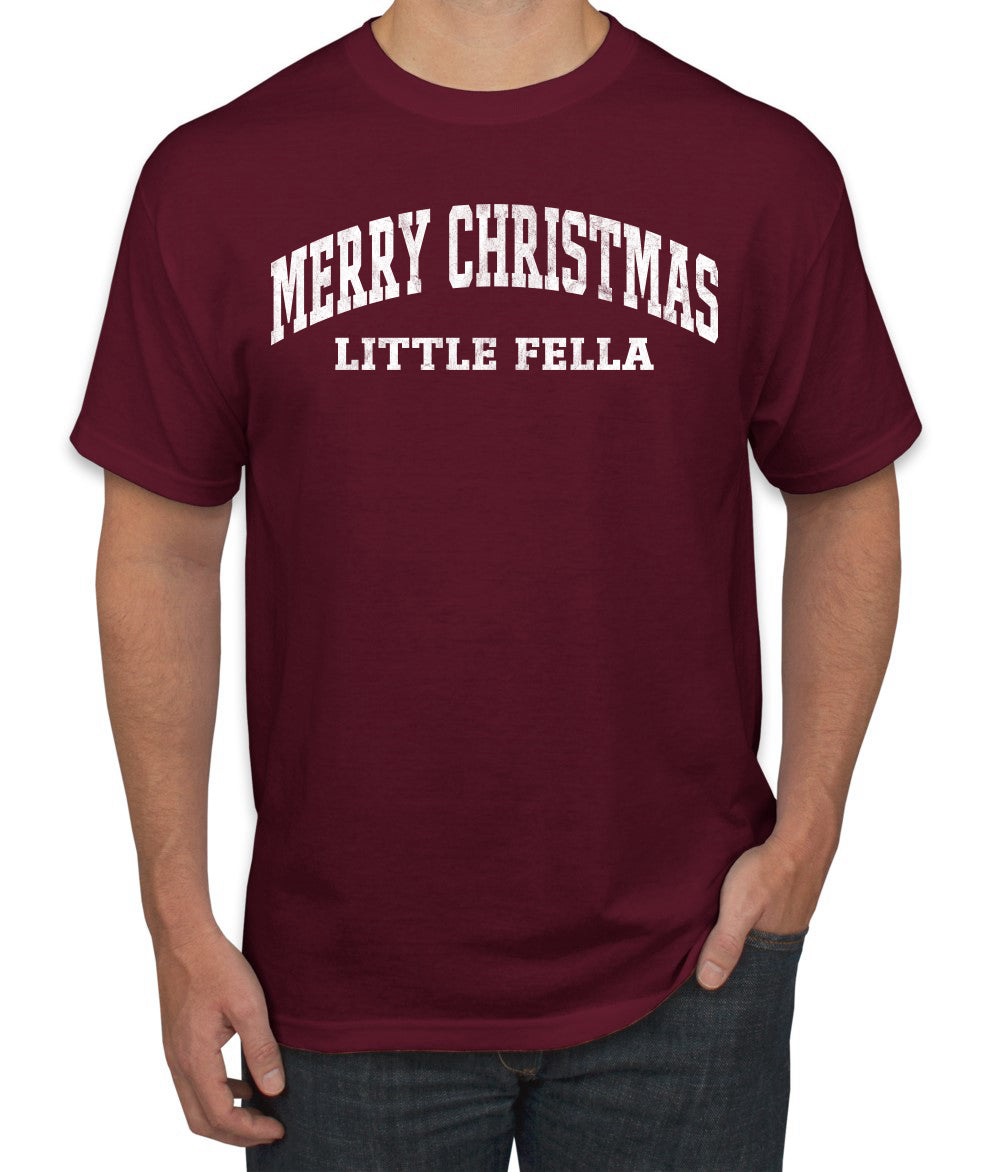 Vintage Movie Quote Merry Christmas Little Fella Christmas Men's T-Shirt