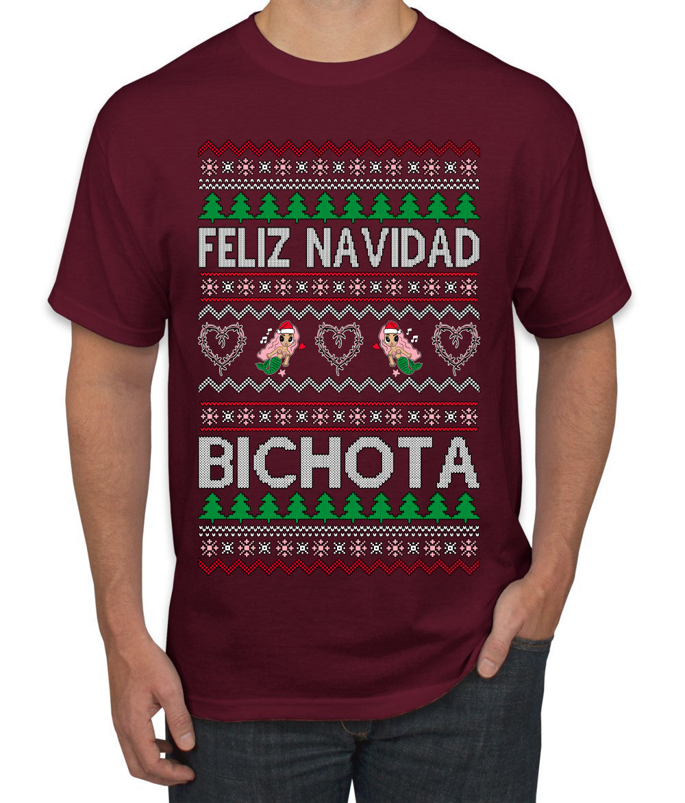 Feliz Navidad Bichota Ugly Christmas Sweater Men's T-Shirt