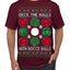 Deck the Halls with Bocce Balls, Funny Classic Italy Italian Sports Ugly Christmas Sweater Men's T-Shirt