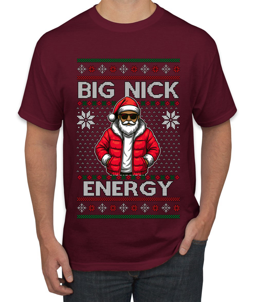 Big Nick Energy, Funny Humor, Ugly Christmas Sweater Men's T-Shirt