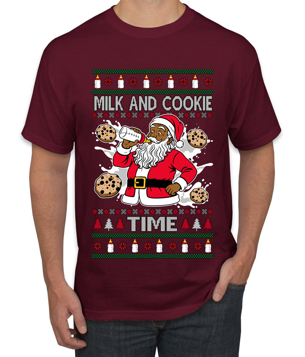 Milk And Cookie Time Christmas Sweater, Ugly Christmas Sweater Men's T-Shirt
