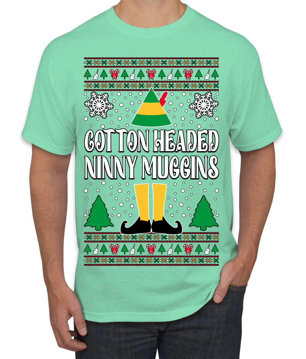 Cotton Headed Muggins Christmas Movie Quote  Ugly Christmas Sweater Men's T-Shirt