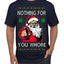 Nothing For You Whore Funny Vulgar Santa Claus Ugly Christmas Sweater Men's T-Shirt