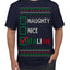 Naughty Nice Italian Funny Italians Italy Colors Ugly Christmas Sweater Men's T-Shirt