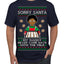 Sorry Santa Dad Never Came Back With Milk, Other Kid, Funny Viral Daddy Left Sad Kid Meme Ugly Christmas Sweater Men's T-Shirt