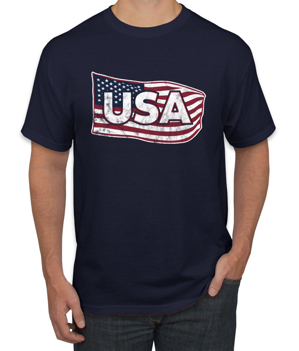 USA Winter Team Sports Fan Collection | USA Flowing Flag Sweater, Unisex Men's T-Shirt