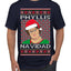 Office Phyllis Navidad Happy Holiday Ugly Christmas Sweater Men's T-Shirt