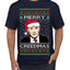 Merry Creedmas Office Humor TV  Ugly Christmas Sweater Men's T-Shirt