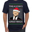 Treason's Greetings Biden President Humor Ugly Christmas Sweater Men's T-Shirt