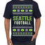 City of Seattle SEA American Football Fantasy Fan Ugly Christmas Sweater Unisex Crewneck Sweatshirt