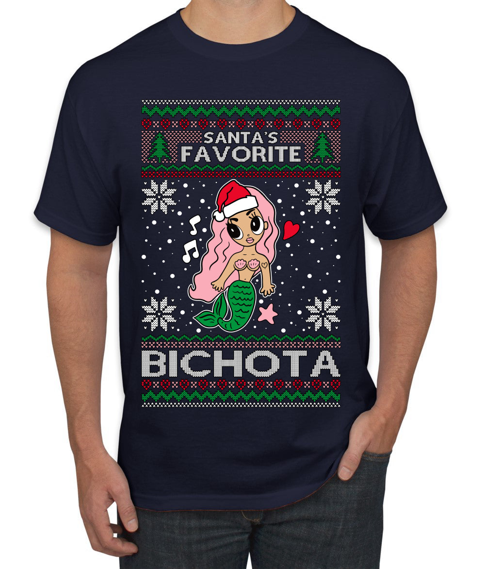 Christmas Karol Santa's Favorite Bichota Ugly Christmas Sweater Men's T-Shirt